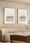 Astratto Linea Creme Oro Reale Set Di 2 Poster 50x70cm